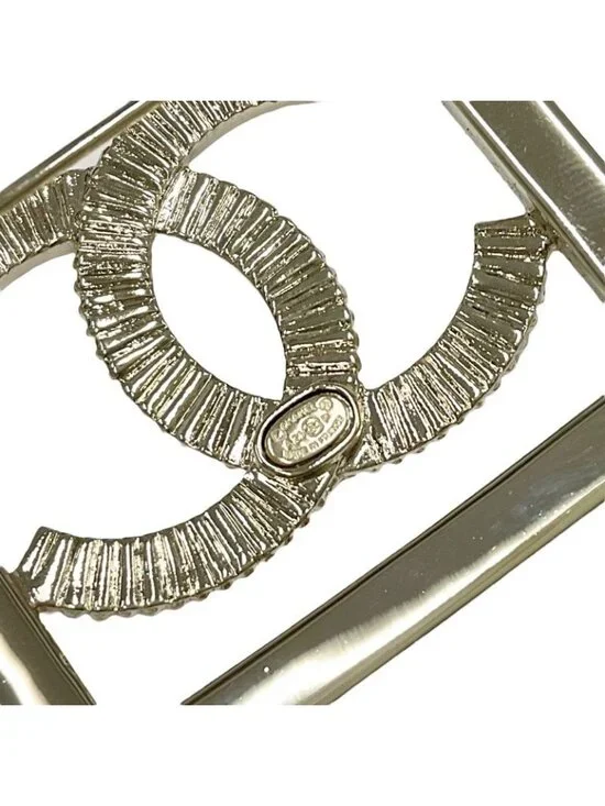 Chanel Brooch Gold Square Rhinestone - Picture 5 of 8